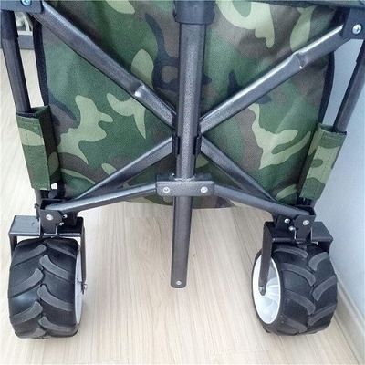 বহুমুখী OEM আউটডোর ক্যাম্পিং কার্ট 600D শপিং ফোল্ডিং ট্রলি কার্ট